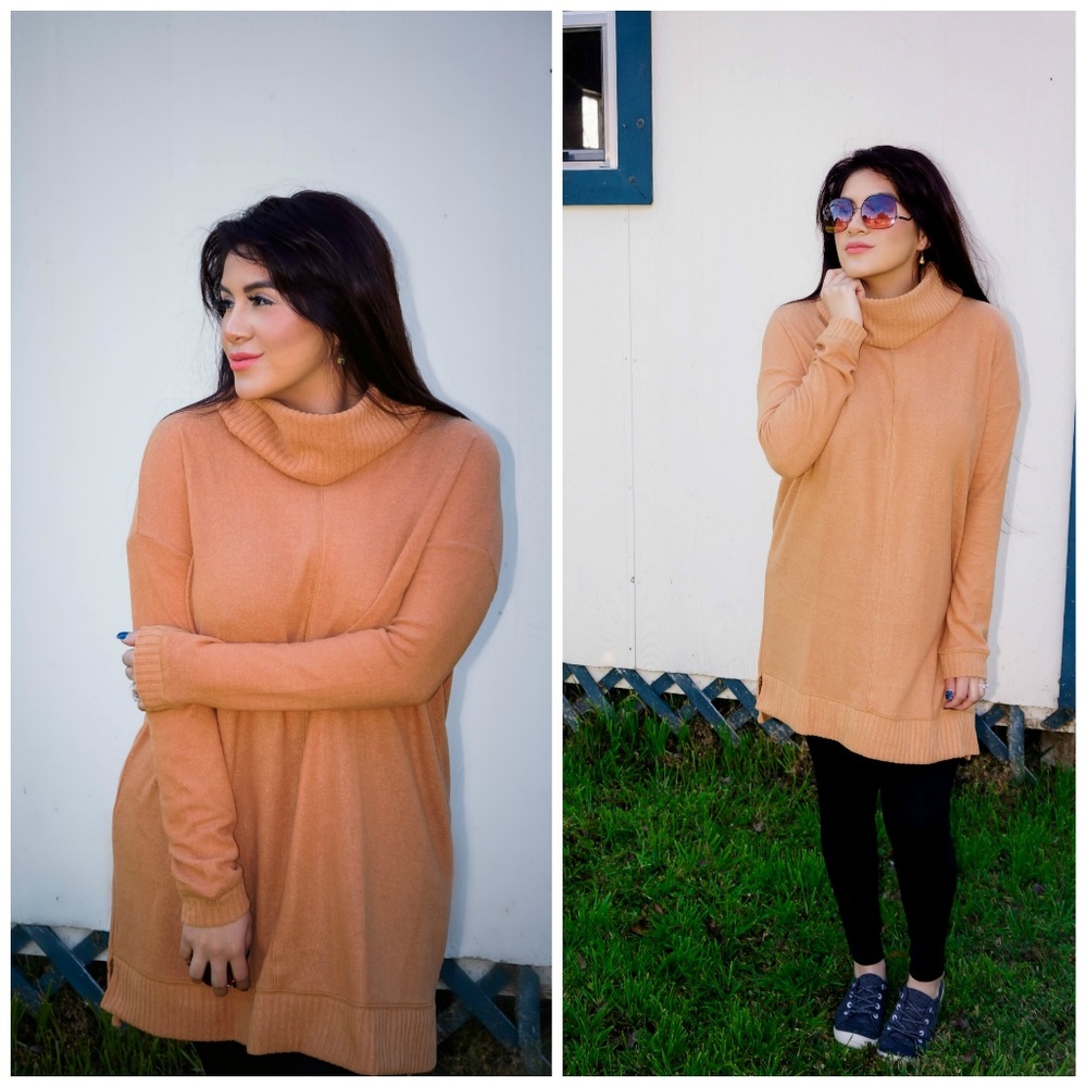 Café Latte Kisses Turtleneck Sweater - Picture 4 of 4